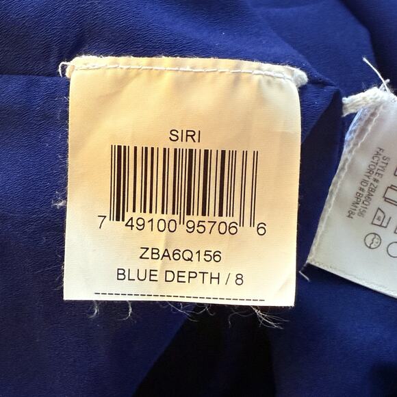 BCBG MaxAzria Sleeveless Siri Dress Sz 8 Blue Depth Bodycon Cocktail Event Party - Picture 10 of 10